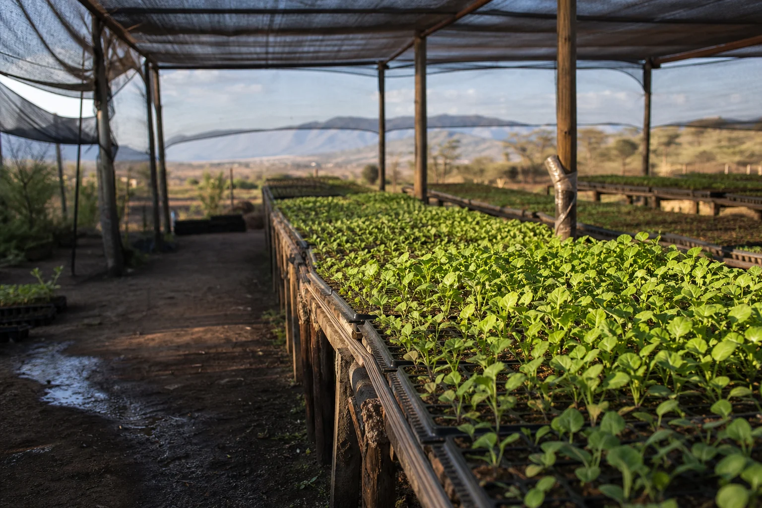 Representative nursery seedlings in Kimana
